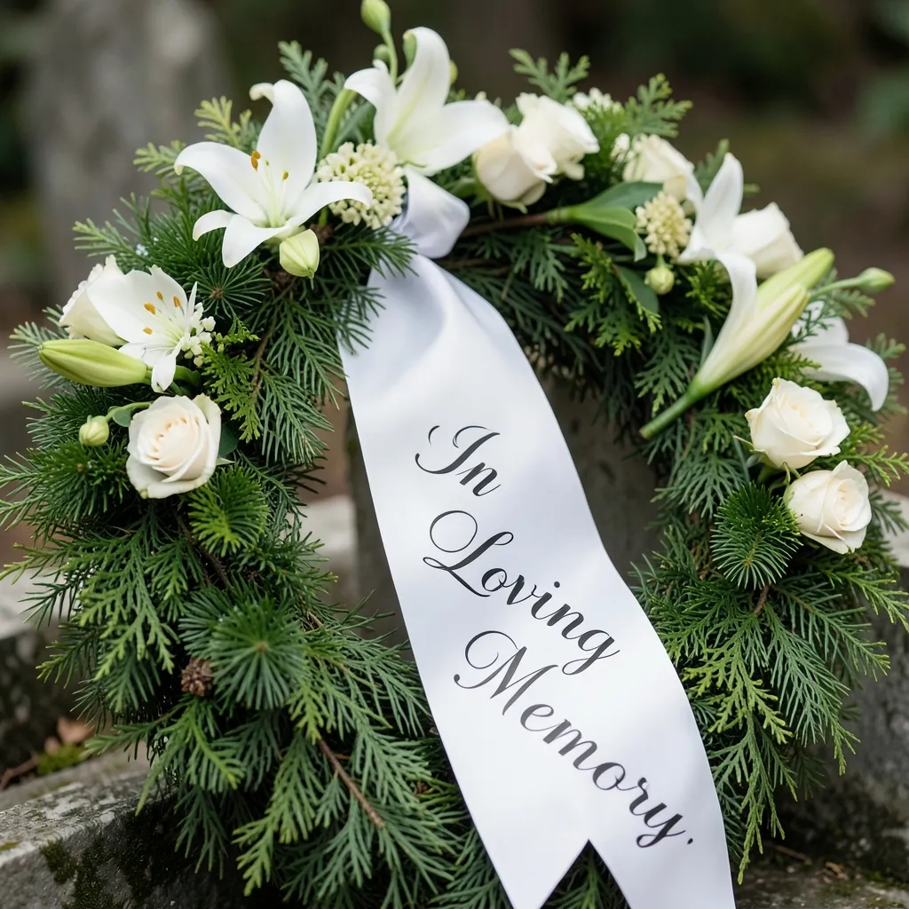 Kranzwidmungen und Kranzschleifen