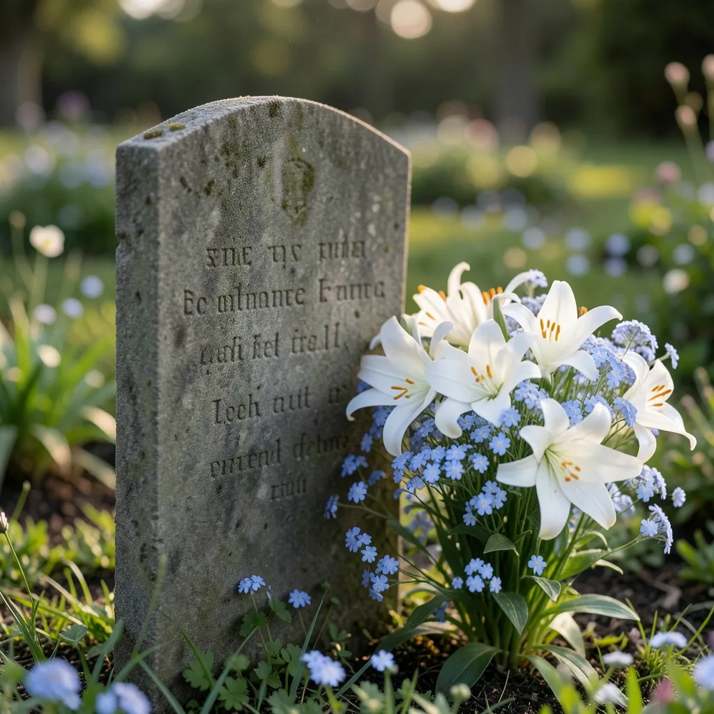 Die Sprache der Blumen auf dem Grab